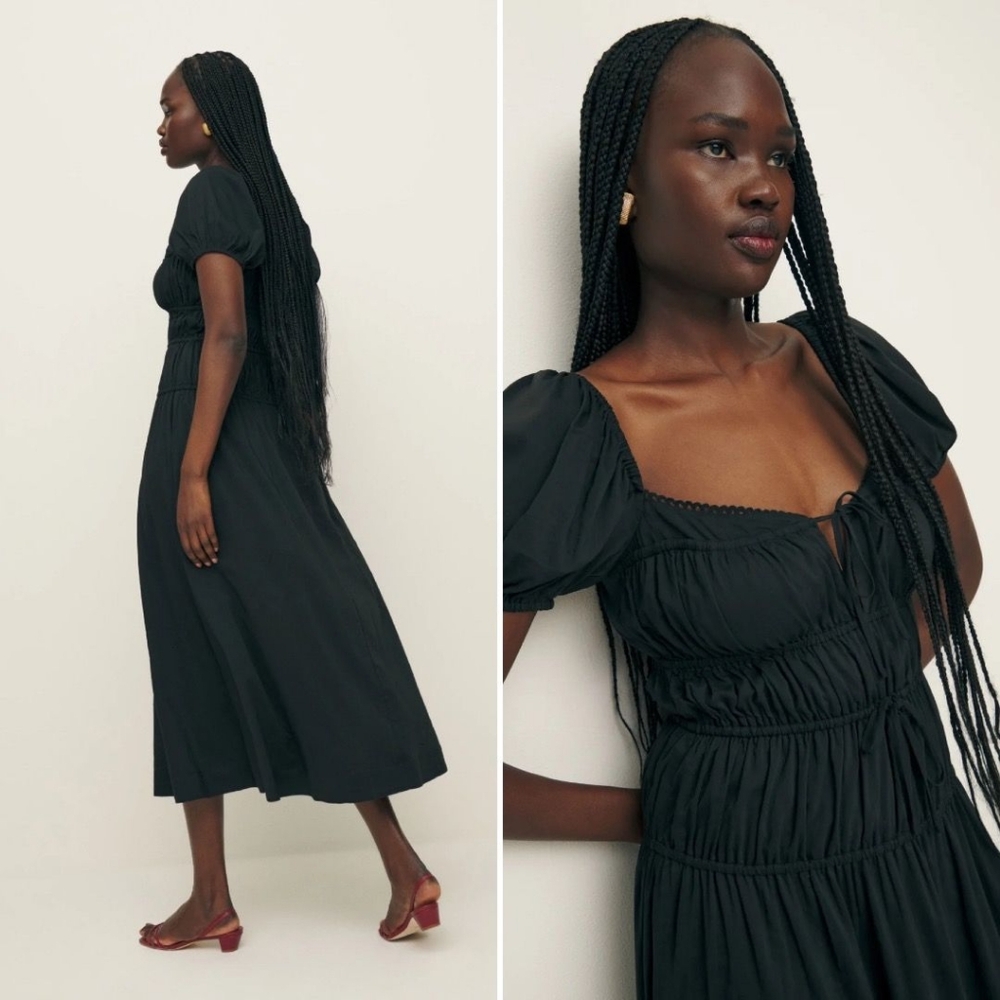 Reformation Black Maxi Rhett Dress